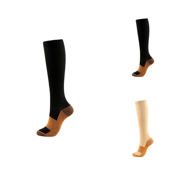 Compression Socks for Women Copper Fiber Compression Nylon Pressure Calf Socks Outdoor Sports Sequential Socks