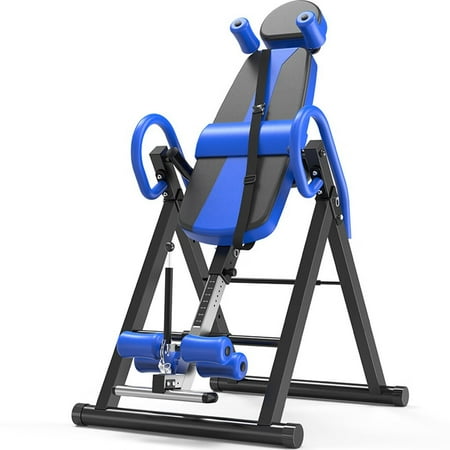 

Inverted Table Fitness Back Stretcher Heavy Foot Massage Cushion Headrest Inverted Training Stable And Durable Relief Pressure Can Be Folded Blue Iron