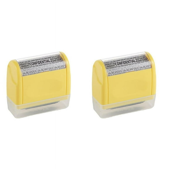 NEW 2X Identity Theft Protection Stamp Roller,for Personal Information Blackout, Privacy Confidential and Address Blocker, L