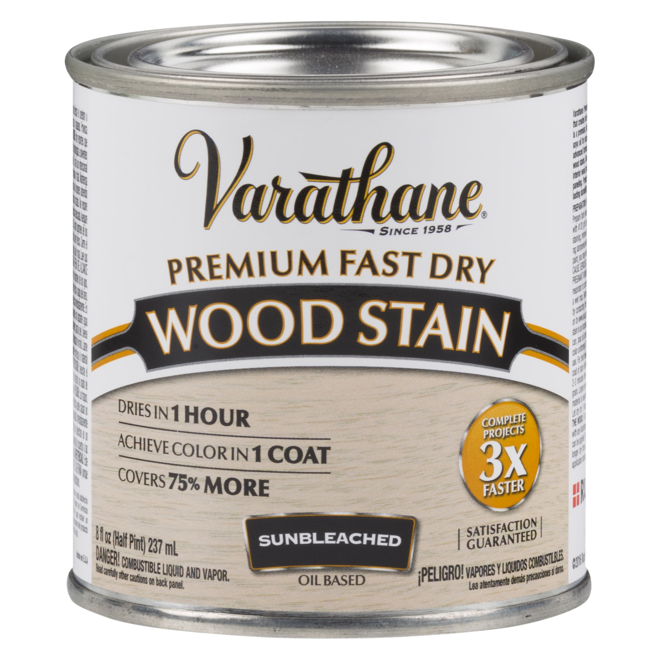 4 Pack, Sunbleached, Varathane Premium Fast Dry Wood Stain-262030, Half Pint