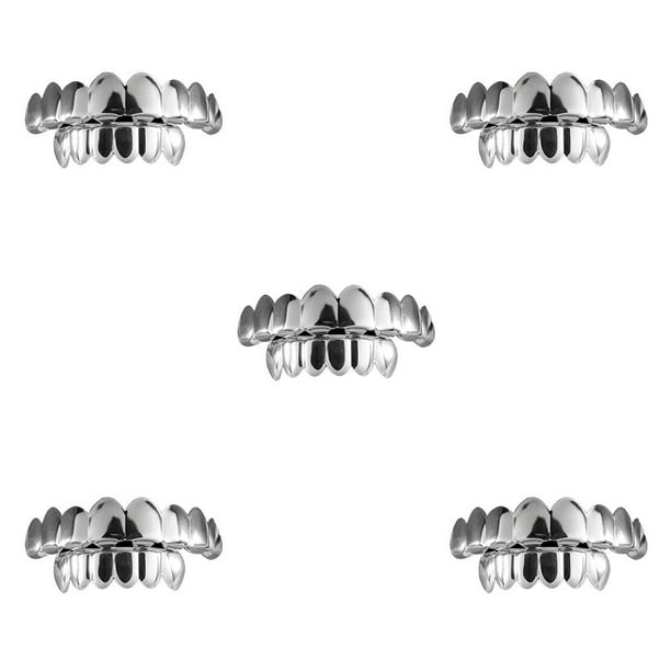Wosthever Conjunto de regalo de accesorios de hip hop de diente dorado grande de mascarada de terror falso de Halloween Type4 NO4 Wosthever CBP034759