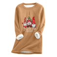 thumbnail image 2 of DPTALR Chandail d'Hiver Décontracté en Peluche Chaud à Lettres pour Femmes, Manches Longues, Col Rond, 2 of 4