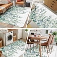 thumbnail image 5 of 3'x5' Area Rugs, Eucalyptus Leaves Indoor Outdoor Area Rug for Living Room Bedroom, Teal Botanical Summer Weeping Washable Bathroom Rugs Kitchen Floor Carpet Mats Home Decor Aesthetic, 5 of 8