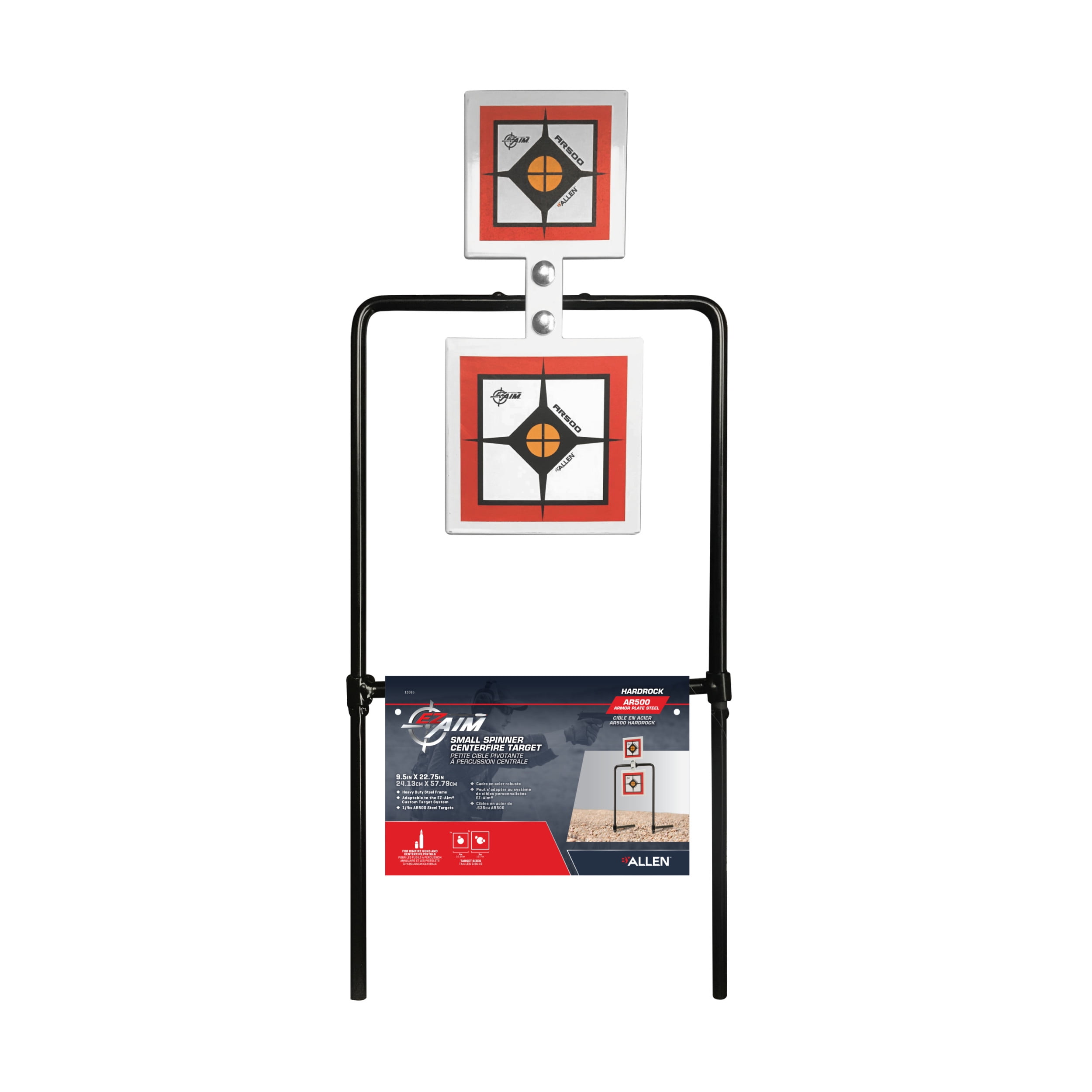 Ez Aim Hardrock Ar500 Spinner Targets With Stand, 9.5"W X 22.75"H, 5.2 Lbs., Multi-Color
