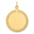 thumbnail image 3 of 14k Yellow Gold Patterned .013 Gauge Engravable Rope Disc w/Satin Back, 3 of 4