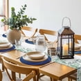 thumbnail image 6 of Blue Helix Stripes Round 13 Inch Placemats Set of 6, Modern Minimalism Abstract Line Art HeatResistant Non Slip Place Mats for Dining Table, Wipeable Braided Kitchen Table Mats for Housewarming, 6 of 9