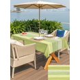 thumbnail image 5 of Outdoor Tablecloth with Umbrella Hole for Patio/Picnic/Party/Camping, Green Wooden Grain Waterproof Table Cloth Rectangle Table Cover Washable, Vintage Chic Geometric Gradient (60"x 102"), 5 of 8