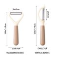 thumbnail image 2 of 1pc Two-color Handle Stainless Steel Peeler For Home Kitchen, Vegetable And Fruit, Potato Peeling, 2 of 4