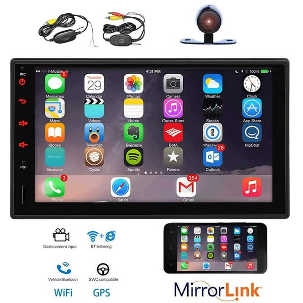 eincar double din android 10 0 car stereo with navigation bluetooth 1g 16g touch screen car multimedia radio support mirror link player with free