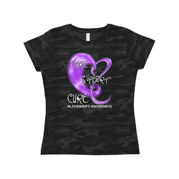 Inktastic Care, Support, Cure- Alzheimers Awareness Women's T-Shirt