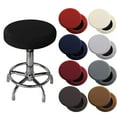thumbnail image 1 of Funda para taburete de bar redondo (2 unidades), color marrón claro, 1 of 7