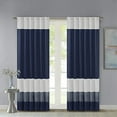 thumbnail image 1 of Madison Park Amherst Polyoni Pin Tuck Window Panel, 50" x 84", Navy, 1 of 4
