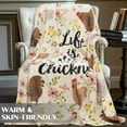 thumbnail image 3 of Chicken Blanket Gifts 50"*60" Flannel Plush Life is Better with Chickens Rooster Throw Blankets Decor Stuff for Women Adults Kids, 3 of 6