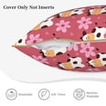 thumbnail image 5 of Xecao Cow And Flower Print Soft Velvet Decorative Throw Pillow Covers, Square Cushion Cases for Bed, Sofa, Living Room, Car, and Indoor Outdoor Use-20"x20", 5 of 8