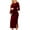 Wine, variant on purcolt Womens Velvet Maternity Dress Crew Neck Long Sleeve Bodycon Dresses Strechy Slim Side Slit Ruched Pregnancy Dress