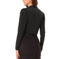 thumbnail image 3 of INSPIRE CHIC Open Front Bolero for Women's Long Sleeve Shrug Crop Cardigan M Black, 3 of 6