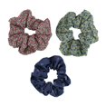 thumbnail image 1 of American Eagle Womens 3 Pack Multi Fabric Hair Scrunchie, Multicoloured, 1 of 1