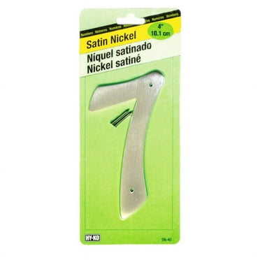 SN-40/7 Address Number, Zinc With Satin Finish, 4-In., "7" - Quantity 1