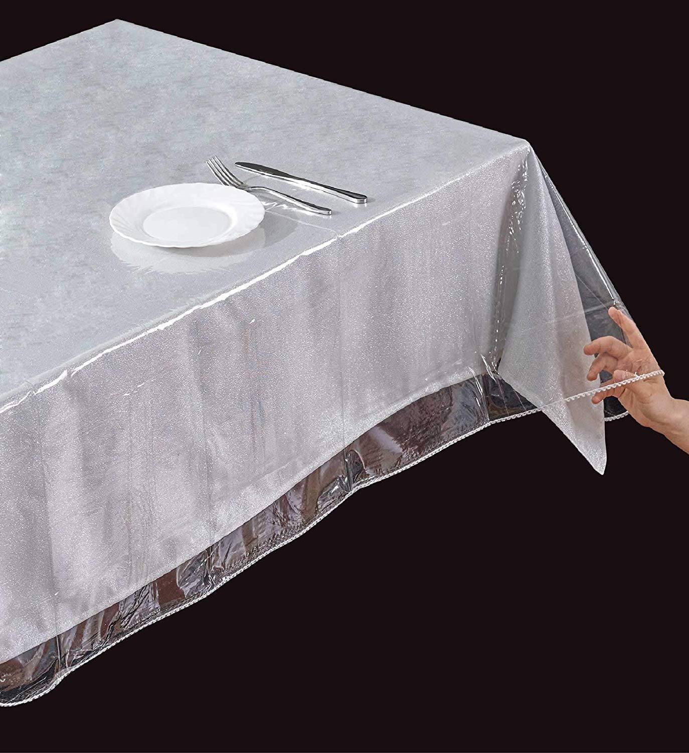 Transparent Plastic PVC Tablecloth Protector Clear Dining Picnic Bar Table Cloth 