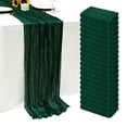 thumbnail image 1 of Juego de 20 manteles de mesa de estopilla, color verde esmeralda, 55 x 300 cm, de Seveups, 1 of 8