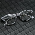 thumbnail image 5 of Square Blue Light Blocking Reading Glasses, Trendy Classic Gray Spring Hinge Readers +1.00 for Women and Men, 5 of 5