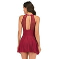 thumbnail image 3 of Uniexcosm One Piece Swimsuits for Women Tummy Control Swimdress Swimwear Bathing Suits Red S-XXL, 3 of 5