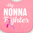 thumbnail image 4 of Inktastic Breast Cancer Awareness My Nonna is a Fighter Boys or Girls Baby Bib, 4 of 4
