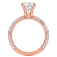 1 Carat Center Stone 14K Rose Gold IGI Certified Lab Grown Oval Diamond ...