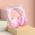 thumbnail image 2 of Auriculares RGB Light Low Latency 3.5mm AUX Cat Ear V5.1 Auriculares con cable para juegos Rosado, 2 of 8