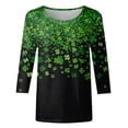 thumbnail image 4 of Girls Casual Crewneck Pullover St Patrick'S Day Print Short Sleeve Hoodless Sweatshirt Top Holiday Festival Celebration Clothes, 4 of 4