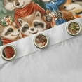 thumbnail image 4 of Manfei Cartoon Raccoon Black Out Curtains for Teens, Vintage Fairy Tale Animal Curtains Pack of 2 (42x63 Each), Western Christmas Bedroom Curtains, Curtains and Drapes Decor, 4 of 6