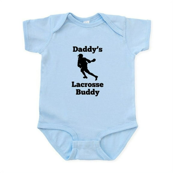 CafePress - Daddys Lacrosse Buddy Body Suit - Baby Light Bodysuit, Size Newborn - 24 Months