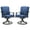Blue, variant on MELLCOM Patio Swivel Chair Set of 2, Heavy Duty Outdoor Dining Chairs with Thickened Cushions, Metal Patio Chairs Gentle Rocker for Outside, Garden Lawn & Porch, Backyard, Blue