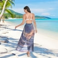 thumbnail image 7 of FORMRS Womens Long Sarong Beach Wrap Semi-Sheer Bikini Skirt Bathing Swimsuit Cover Up, Ethereal Mountain, 7 of 7