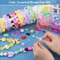 thumbnail image 4 of Assorted 400PCS 8 Colors Mixed Acrylic Beads for Bracelet Making, Flower Bow Butterfly GummyBear Aesthetic Bracelet Charms,Cute Beads for Jewelry Making DIY Necklace Keychain Phone Charm, 4 of 6