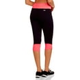 thumbnail image 2 of Junior' Active Ruched 18 Capri Performance Pants with Contrast Detail, 2 of 2