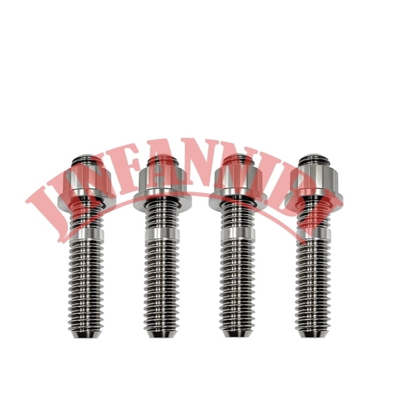 Titanium Exhaust Stud & Nut Kit for Harley Dyna Softail Touring Sportster Evolution Twin Cam Milwaukee‑8 1984‑2023 Replacement 7593 16715‑83