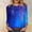 Blue, variant on Plus Size Womens Long Sleeve Shirts Round Neck Floral Printed Basic Tees Classic Fitted Tunic Tops Casual Fashion Dressy Clothes