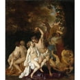 thumbnail image 3 of Jacob Van Loo 20x22 Black Modern Framed Museum Art Print Titled - Scene with Bacchante (1653), 3 of 5