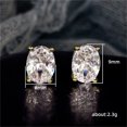 thumbnail image 5 of AEXTO Oval Cut Cubic Zirconia Solitaire Stud Earrings for Women, Silver Plated Earrings for Her, Classic Simulated Earrings Jewelry, 5 of 11