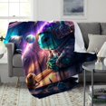 thumbnail image 3 of Blanket 3D Thick Warm Fleece Blanket Turtle Navy Reversible Warm Fleece Blanket, 3 of 6