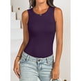 thumbnail image 6 of ANRABESS Womens Ribbed Bodysuit Summer Sleeveless Crewneck Tank Top Slim Fit Knit Layering Top for Casual Going Out, 6 of 8