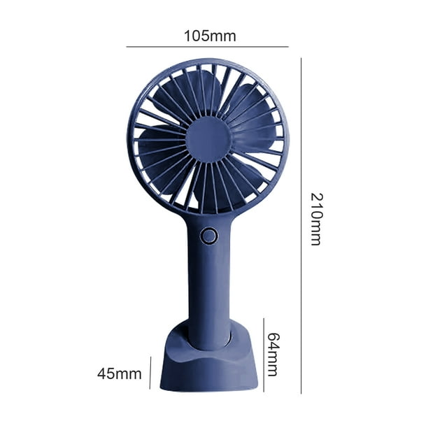 Ventilador portátil de mano estable ventilador personal recargable para el verano (azul) Likrtyny Para estrenar