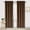 Brown, variant on White Curtains for Living Room Thermal Insulated, 50% Light Blocking Curtains for Bedroom, Dining Room Window, W 38x L 45 Inch, Set of 2 Rod Pocket Curtain Panels