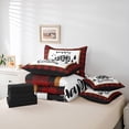 thumbnail image 5 of Feelyou Rustic Camping Car Bedding Comforter Set 7 Pieces for Teen, Black Red Buffalo Full Bedding Set, Jungle Adventure Reversible Fitted Sheet Flat Sheet, Microfiber Bedroom Decor, 5 of 7
