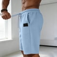 thumbnail image 4 of Yievot Casual Shorts for Men Waffle Textured Drawstring Elastic Waist Summer Travel Vacation Shorts, 4 of 6