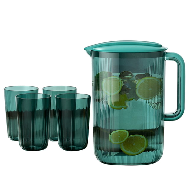 Jarra De Jarra Para Bebidas, Jarra De Plástico De Vertido Suave Para Jugos Para Oficina