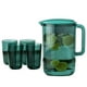 thumbnail image 1 of Jarra de agua transparente de gran capacidad de plástico resistente a altas temperaturas, jarra para tés, jugos y limonadas, color verde, 1 of 13