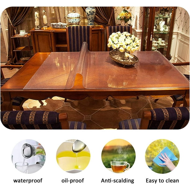 JYFZYTLL Mantel Transparente Película Protector De Mesa