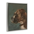 thumbnail image 4 of Stupell Industries Bulldog Gazing Portrait Animals & Insects Painting Gray Floater Framed Canvas Art Print Wall Art, 17 x 21, 4 of 10